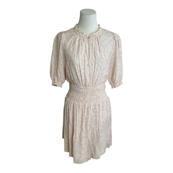 NINE WEST Blouson Mini‎ Dress Pink
Ruffle Smocked Waist sz S Cottagecore Flowy - Picture 2 of 8